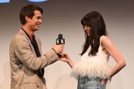 Nicholas Galitzine and Anne Hathaway at the SXSW world premiere of "The Idea Of You" (via Getty/Daniel Boczarski)